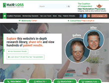 Tablet Screenshot of hairlosslearningcenter.org